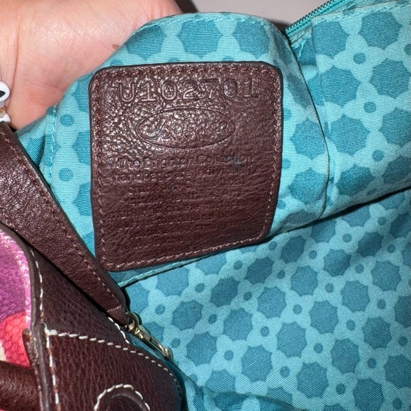 BRIGHTON 3D Flowered embroidered Pink Flowers hobo Shoulder Tote Bag - Picture 8 of 15